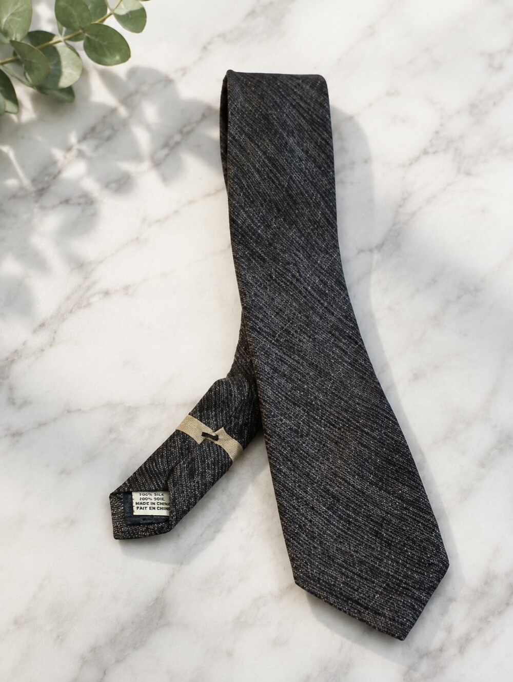 Gray & Black Two-Toned Men's Silk Tie – Joseph Abboud